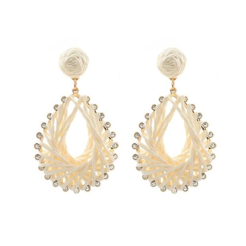 Bohemia exaggerating earrings womanins wind exaggerating handmade weave earrings