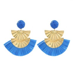 Metal handmade weave Bohemian style temperament lady earrings