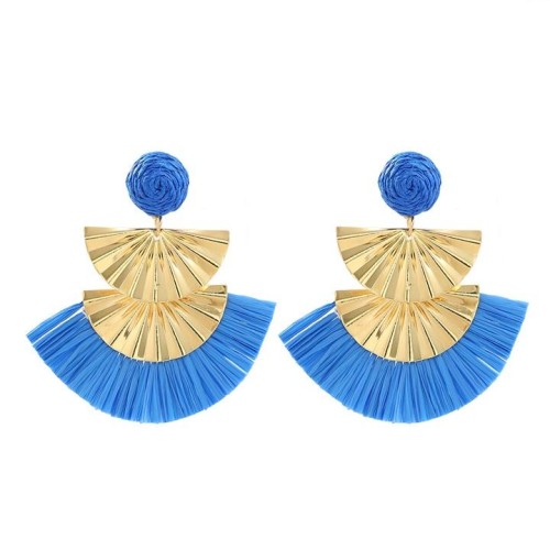 Metal handmade weave Bohemian style temperament lady earrings