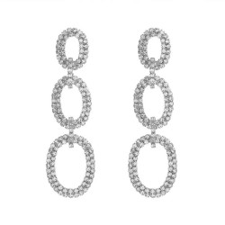fully-jewelled Rhinestone luxurious Oval pendant temperament luxurious lady ea..