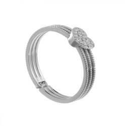 Rhinestone love multilayer Metal bangle lady opening bangle occidental style