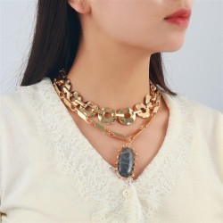 two ethnic style retro natural pendant temperamentI wind lady necklace chain s..