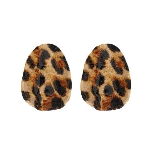 retro samll leopard resin Autumn and Winter temperament exaggerating personality lady earrings earring