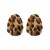  retro samll leopard resin Autumn and Winter temperament exaggerating personality lady earrings earring