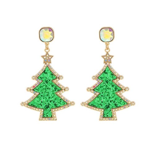 fashion tassel high Autumn and Winter christmas tree earrings silver
