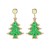 fashion tassel high Autumn and Winter christmas tree earrings silver