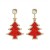 fashion tassel high Autumn and Winter christmas tree earrings silver