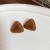 silver velvet triangle ear stud brief earrings fashion temperament retro samll Earring high Autumn