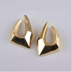 occidental style exaggerating Irregular geometry Metal earrings woman samll hi..