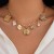 occidental style  fashion sun embed zircon necklace woman  geometry Alloy love tassel clavicle chain