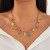 occidental style  fashion sun embed zircon necklace woman  geometry Alloy love tassel clavicle chain