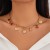occidental style  fashion sun embed zircon necklace woman  geometry Alloy love tassel clavicle chain