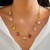 occidental style  fashion sun embed zircon necklace woman  geometry Alloy love tassel clavicle chain
