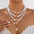 occidental style imitate Pearl style gravel woman Irregular Shells starfish beads necklace