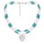 occidental style fresh sweet love pendant necklace Double layer turquoise clavicle chain