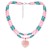 occidental style fresh sweet love pendant necklace Double layer turquoise clavicle chain