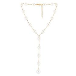 occidental style fashion imitate Pearl chain necklace brief long style chain