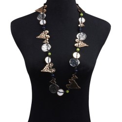 retro love charm necklace exaggerating occidental style woman Alloy diamond Bo..