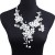 retro white flowers multilayer charm necklace exaggerating occidental style handmade braid Bohemian style