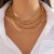 occidental style  wind beads snake chain necklace set  geometry Metal chain clavicle chain