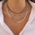 occidental style  wind beads snake chain necklace set  geometry Metal chain clavicle chain