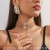 occidental style luxurious multilayer crystal glass geometry big long chain 