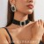 occidental style luxurious multilayer crystal glass geometry big long chain 