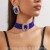 occidental style luxurious multilayer crystal glass geometry big long chain 