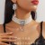 occidental style luxurious  multilayer crystal gla