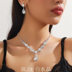  occidental style bride necklace set claw chain series fully-jewelled crystal ..