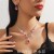  occidental style bride necklace set claw chain series fully-jewelled crystal clavicle chain earrings two
