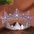 retro luxurious circle crown head Alloy color diamond bride
