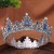 retro luxurious circle crown head Alloy color diamond bride