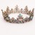 retro luxurious circle crown head Alloy color diamond bride