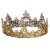 retro luxurious circle crown head Alloy color diamond bride