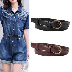 ( black)belt woman fashion all-Purpose Imitation leatherPU leather leisure ornament retro bronze buckle lady belt
