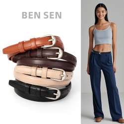 ( black)lady belt silver color buckleu brief all-Purpose fashion Cowboy belt I..