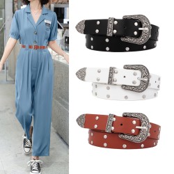 ( black)retro belt woman occidental style ornament all-Purpose fashion persona..