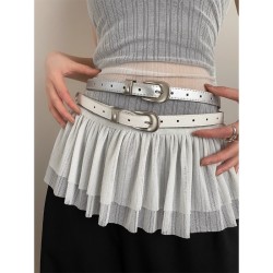 ( black)samll Korean style all-Purpose belt woman personality Metal wind belt ..