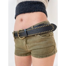( black) retro personality Rivet all-Purpose belt highyk man woman same style ..