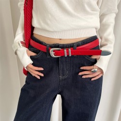 ( black)samll color belt woman Cowboy ornament fashion all-Purpose style belt ..