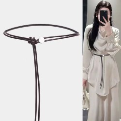 ( black) belt woman summer belt ornament brief all-Purpose rope Dress