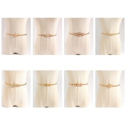 ( Gold) chain love diamond bow belt elasticity all-Purpose ornament Dress gold..