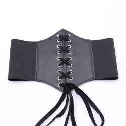 ( blackScmcm) lady retro Girdle palace wind beltOPY sweater bullet belt woman