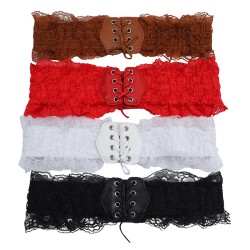 ( black)occidental style wind Girdle woman style high lace flower Tightness be..