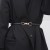 (A   black) belt woman buckle ornament Suit brief belt sweater Waist retraction Korean style ornament belt