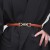 (A   black) belt woman buckle ornament Suit brief belt sweater Waist retraction Korean style ornament belt