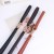 (A   black) belt woman buckle ornament Suit brief belt sweater Waist retraction Korean style ornament belt