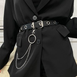 (A)occidental style Modeling beltins super lady belt punk wind student belt re..