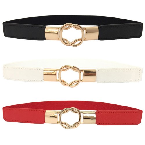 ( red) elasticity Tightness Girdle lady ornament Metal buckle fashion trend fashion belt woman